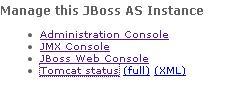 Console management JBoss